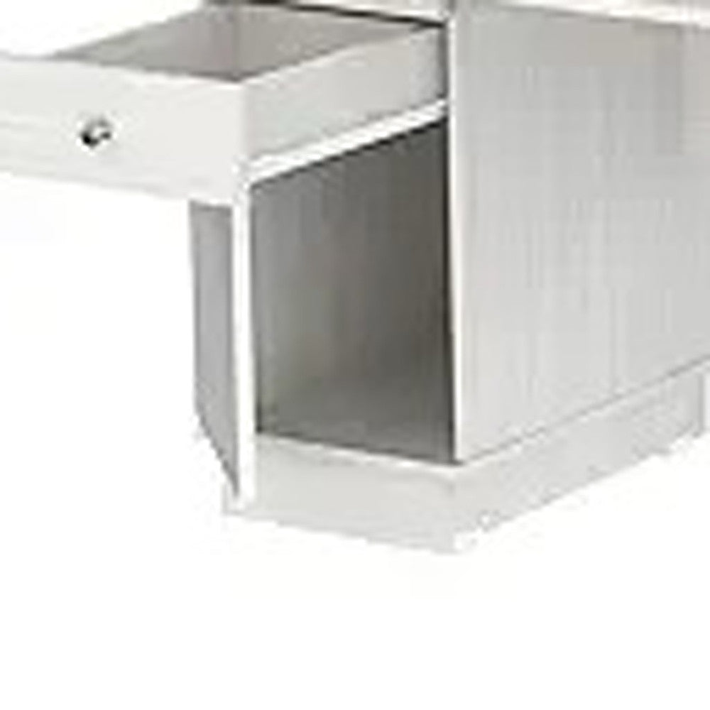 49" White Computer Desk With Three Drawers