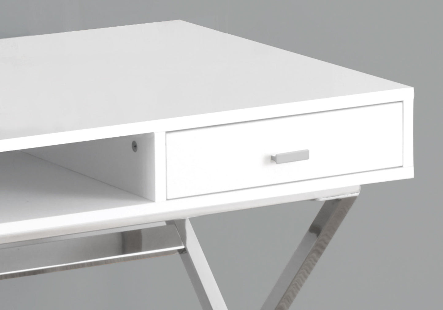 47" Taupe and Black With Two Drawers
