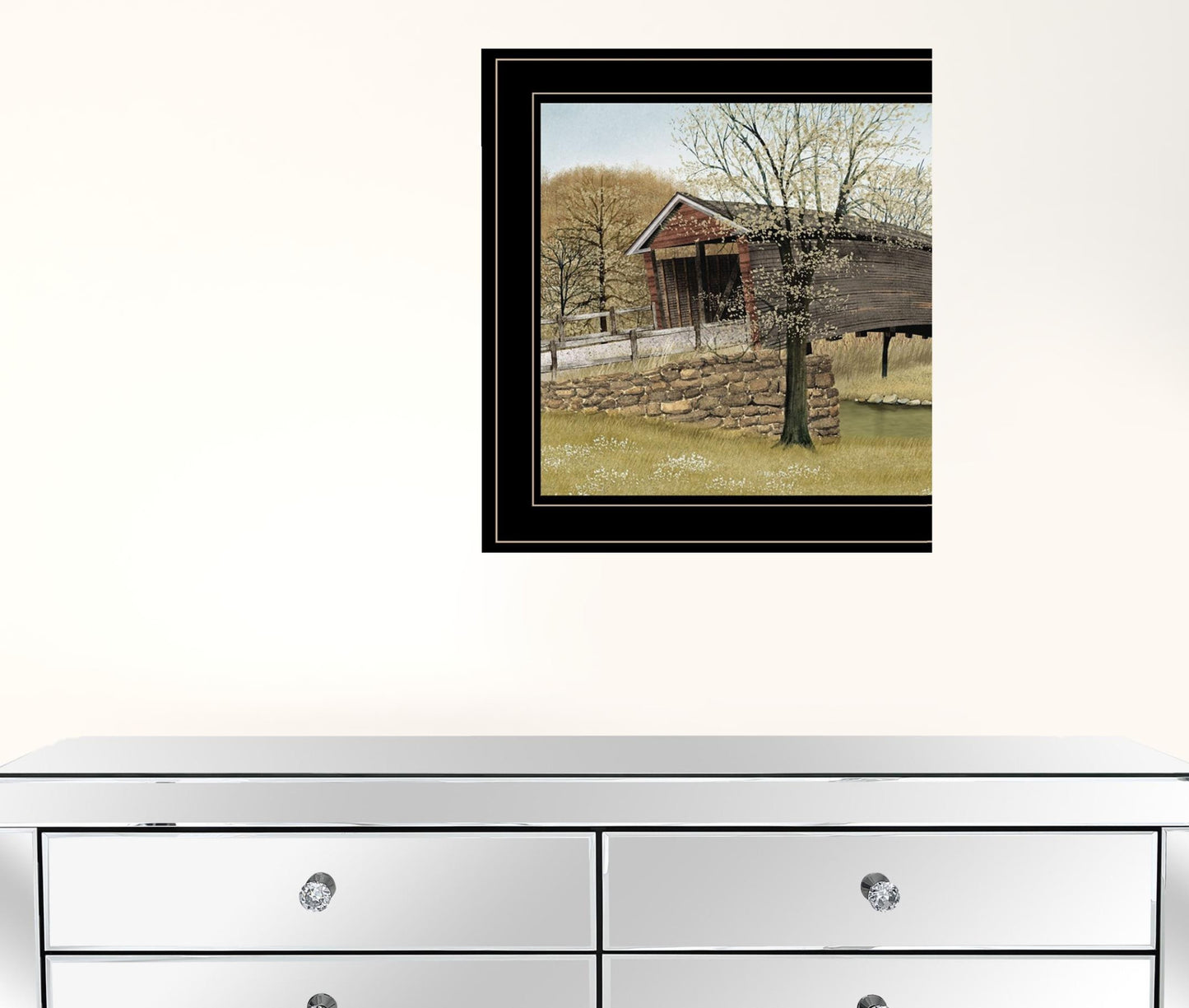 Set Of Two Bridges of 2 Black Framed Print Wall Art