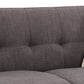 61" Charcoal And Black Loveseat and Toss Pillows