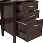 47" Espresso Computer Desk With Three Drawers