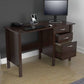 47" Espresso Computer Desk With Three Drawers
