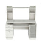 49" White Computer Desk With Three Drawers