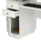 49" White Computer Desk With Three Drawers