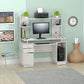 49" White Computer Desk With Three Drawers