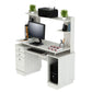 49" White Computer Desk With Three Drawers
