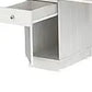 49" White Computer Desk With Three Drawers