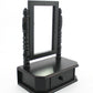 20" Black Wood Framed Makeup Shaving Tabletop Mirror