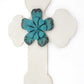 24" X 16" X 1" White Cross Wall Decor