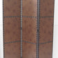 84" Brown Folding Three Panel Screen Room Divider