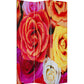 48 X 72 Multi Color Wood Canvas Daisy And Rose  Screen