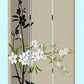 48" X 72" Multi Color Wood Canvas Plum Blossom  Screen