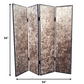 84 X 84 Tan Wood & Fabric  Screen