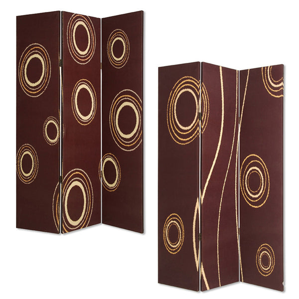 48 X 72 Multi Color Wood Canvas 3 Panel Screen