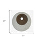 27" X 27" X 3" Brown & Gray Round Double Layer Ribbed  Wall Decor