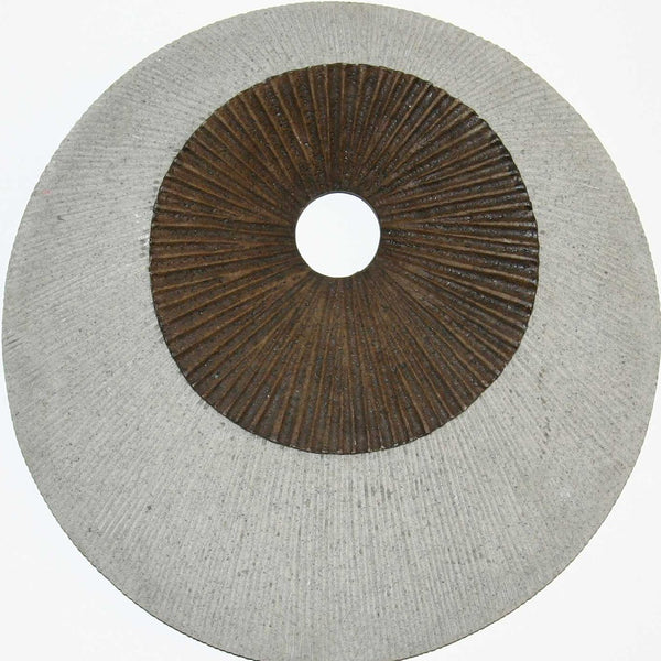 27 X 27 X 3 Brown & Gray Round Double Layer Ribbed  Wall Decor