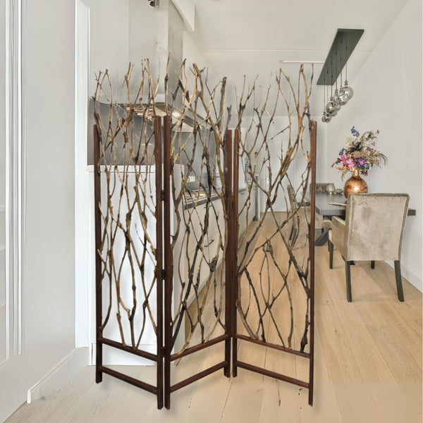 58 X 70 Brown Wood Tree Screen