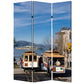 48" X 72" Multi Color Wood Canvas San Francisco  Screen