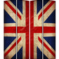 84 X 84 Multi Color Wood Canvas Union Jack  Screen