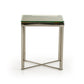 22" Silver And Brown Glass Square End Table