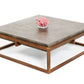 15" Concrete And Metal Coffee Table