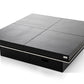 47" Black Faux Croc Lacquered Square Coffee Table