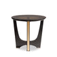 22" Black Glass Round End Table