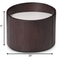 17" Dark Brown Solid Wood Round End Table