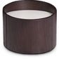 17" Dark Brown Solid Wood Round End Table