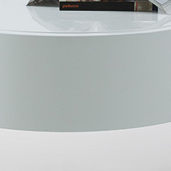 16 White Lacquer Stainless Steel Nightstand