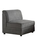 30" Gray And Black Velvet Slipper Chair