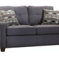 50" Gray 100% Linen Love Seat