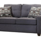 50" Gray 100% Linen Love Seat