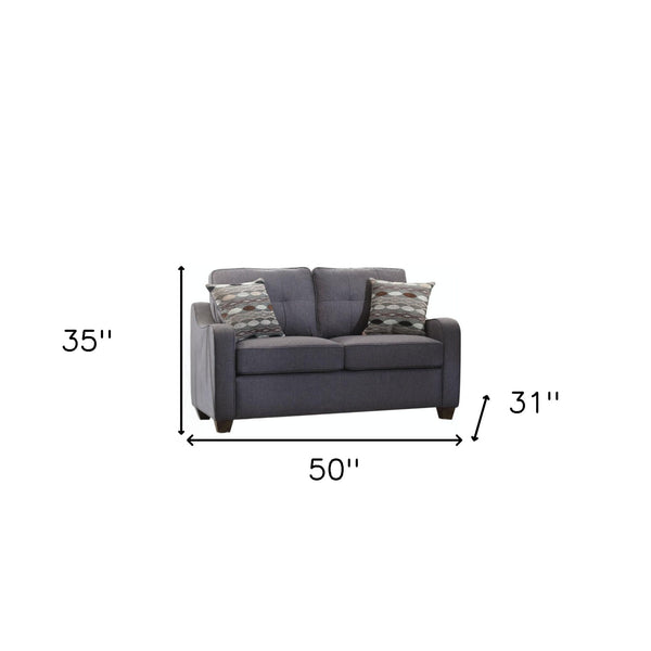 50 Gray 100% Linen Love Seat