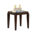 23" Dark Brown Solid Wood End Table