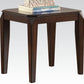 23" Dark Brown Solid Wood End Table