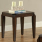 23" Dark Brown Solid Wood End Table