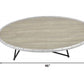 46" X 23" X 15" Weathered Gray Oak Particle Board Coffee Table