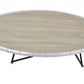 46" X 23" X 15" Weathered Gray Oak Particle Board Coffee Table