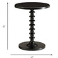 22" Black Solid Wood Round End Table