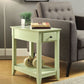 23" Pale Green Single Drawer End Table