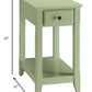 23" Pale Green Single Drawer End Table