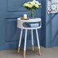 Bentwood Black Retro Round Wooden End Table