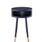 Bentwood Black Retro Round Wooden End Table