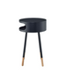 Bentwood Black Retro Round Wooden End Table