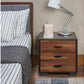 19" Espresso Three Drawers Nightstand