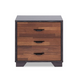 19" Espresso Three Drawers Nightstand