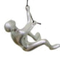 6" Silver Unique Climbing Man With Rope Wall Art