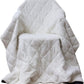 60" X 80" Navy Blue Fleece And Microfiber Quilted Plush Throw Blanket