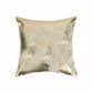 18" Beige Cowhide Throw Pillow